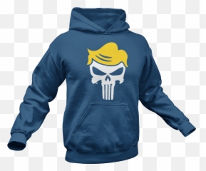 Trump Punisher Skull Hoodie - Donald png