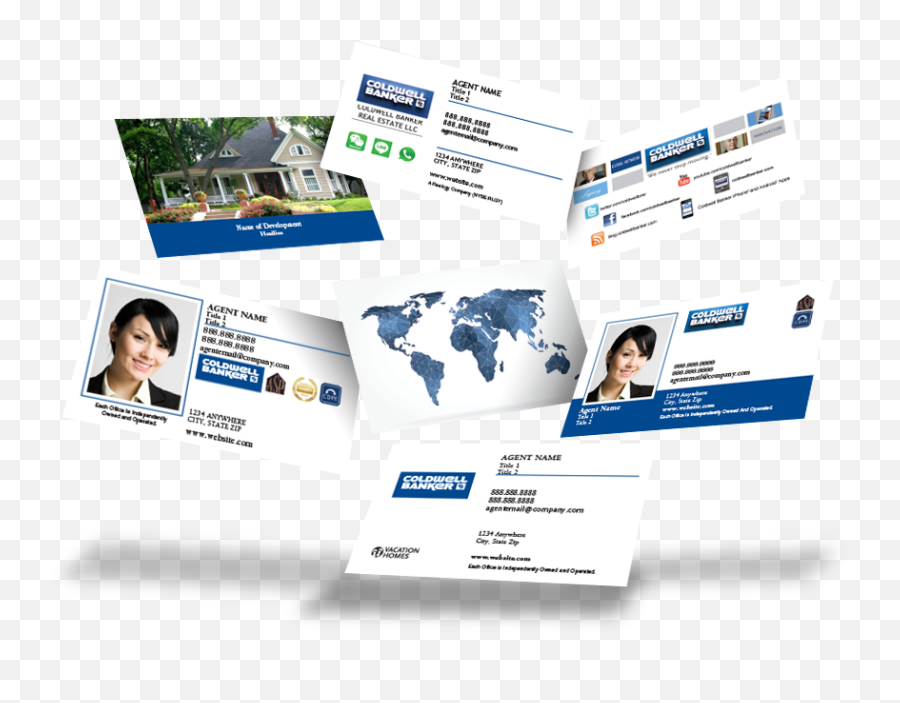 Coldwell Banker Business Cards - Coldwell Banker Cb Business Cards Png,Coldwell Banker Logo Png