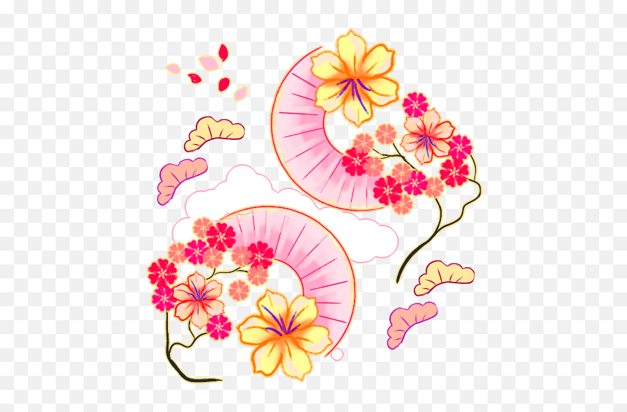 Kimono Pattern Kosai - Illustrations Art Street Floral Png,Flower Pattern Transparent
