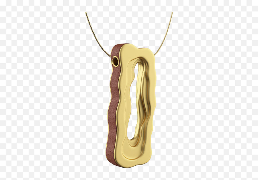 Yellow Gold Rectangle Contoured Pendant - Solid Png,Gold Rectangle Png