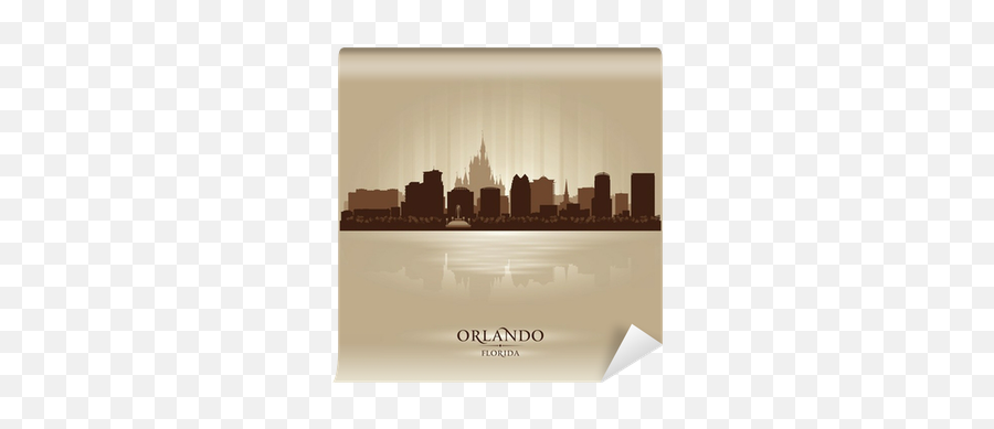 Orlando Florida Skyline City Silhouette Wall Mural U2022 Pixers We Live To Change - Horizontal Png,Florida Silhouette Png