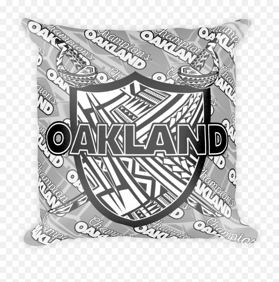 Pillow - Oakland Raiders Tribal Shield Illustration Png,Oakland Raiders Logo Png