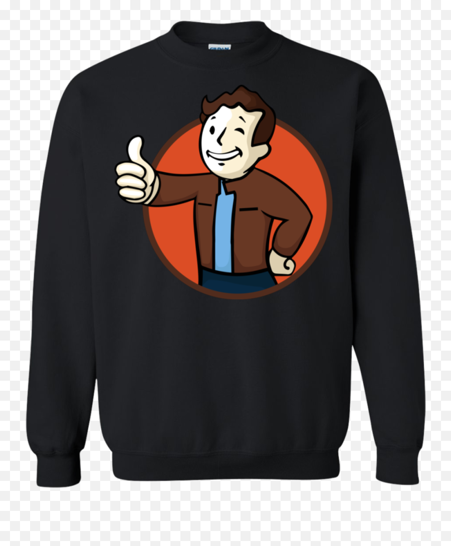 Todd Boy Vault Rpg Video Game Crewneck Pullover Sweatshirt 8 Oz - Not Christmas Yule Png,Vault Boy Transparent