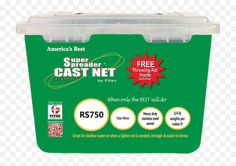 Fitec Cast Nets Rs750 Series Model 10145 - Cast Net Super Spreader Png,Jawbone Icon Series The Catch