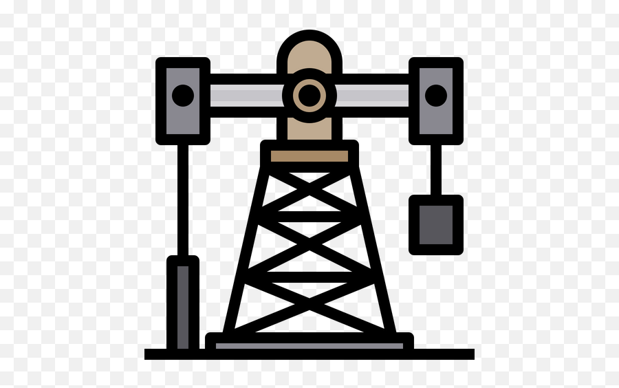 Oil Rig Icon Of Colored Outline Style - Vertical Png,Oil Rig Icon