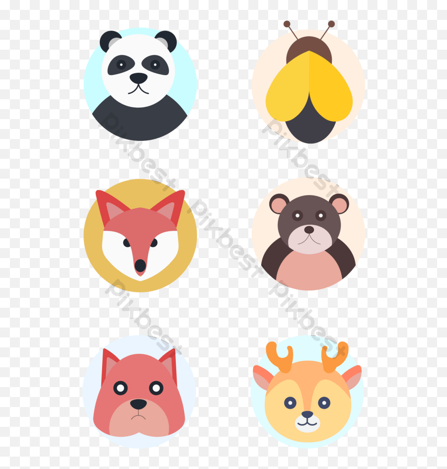 Fresh 6 Groups Of Animal Avatar Round - Avatar Nhóm 6 Ngi Png,Funny Avatar Icon