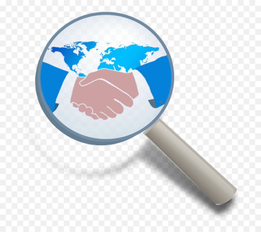 Magnifying Glass And Handshake - Diplomacy Clipart Full Loupe Png,Diplomacy Icon