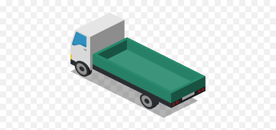 Back Farm Lorry Rural Truck Vehicle Icon - Truck Isometric Png,Back Of Car Png