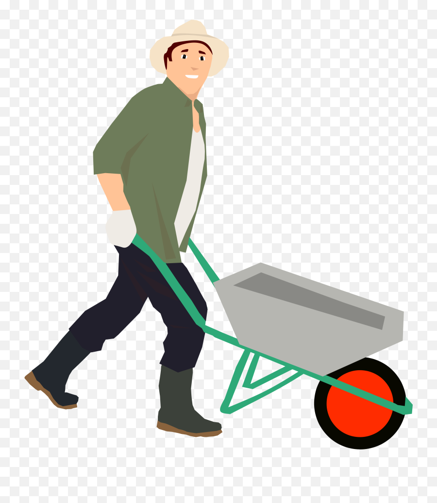 Pushing Bib Overalls - Animated Man Pushing Wheelbarrow Png,Overalls Png