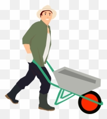 Pushing Bib Overalls - Animated Man Pushing Wheelbarrow Png,Overalls Png