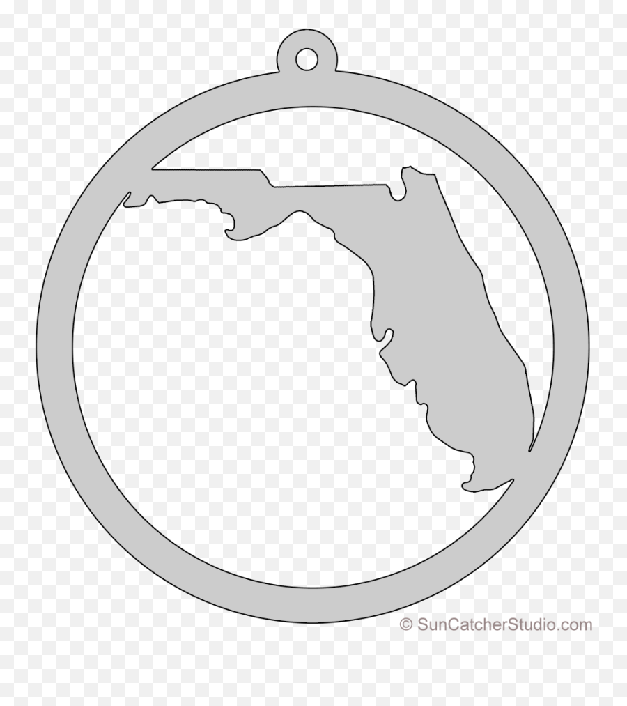 Florida Map Circle Free Scroll Saw - Circle Png,Florida Map Png