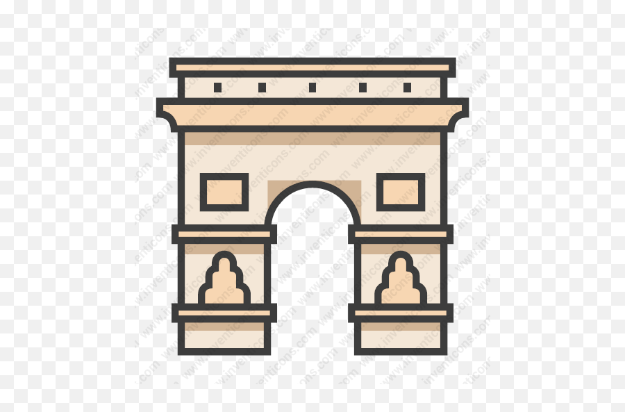 Download Arc De Triomphe Vector Icon - Arch Shaped Png,Arc De Triomphe Icon