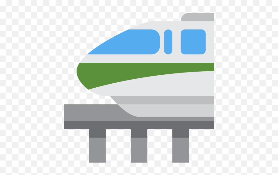 Free Monorail Emoji Icon Of Flat Style - Monorail Clipart Png,Monorail Icon
