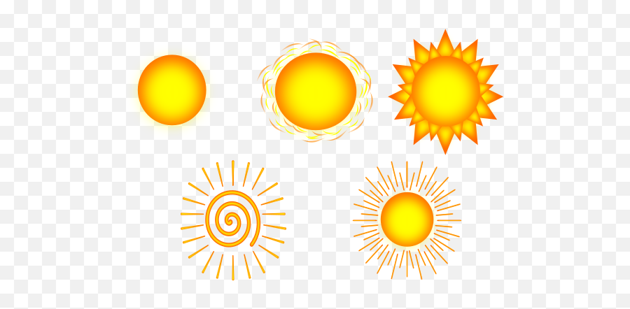 Sun Icons Set Svg Graphic By Yaroslav Matveev Creative Fabrica - Vertical Png,Weather Icon Set