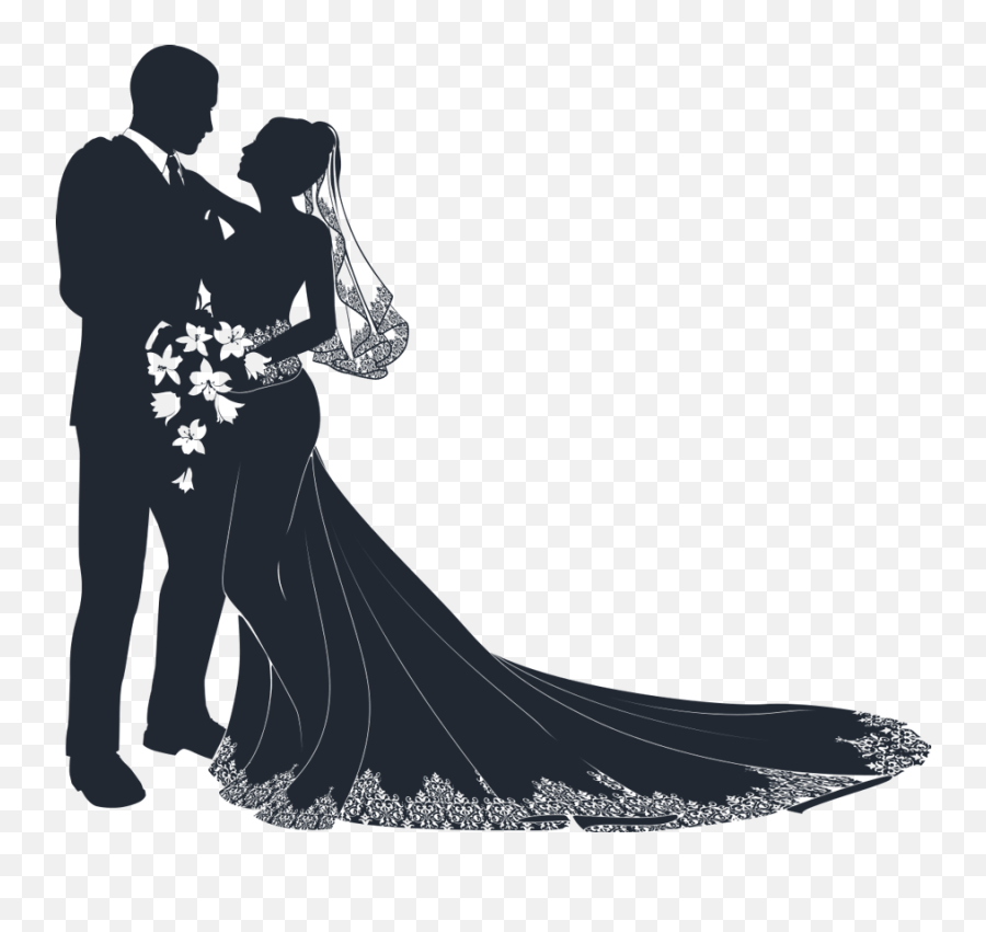 Transparent Background Wedding Clipart - Vector Wedding Couple Png,Wedding Background Png