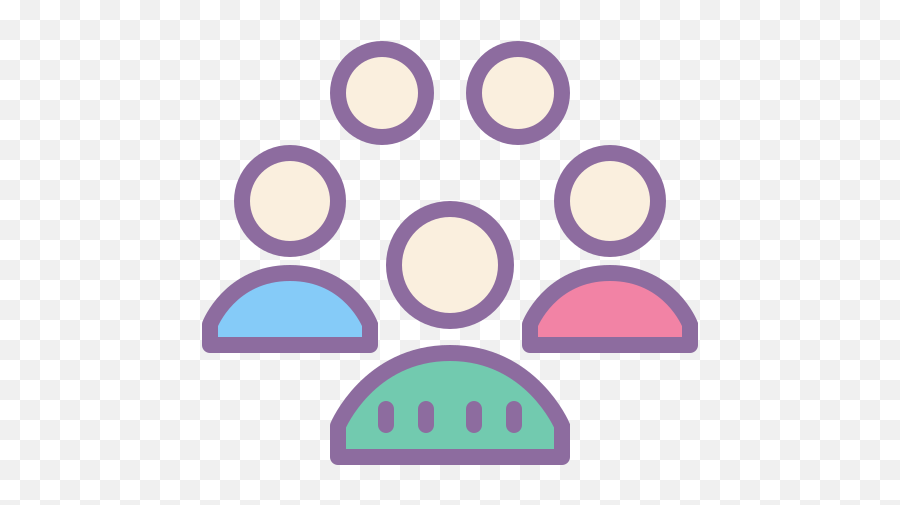 Crowd Icon In Cute Color Style - Dot Png,Crowd Icon Png