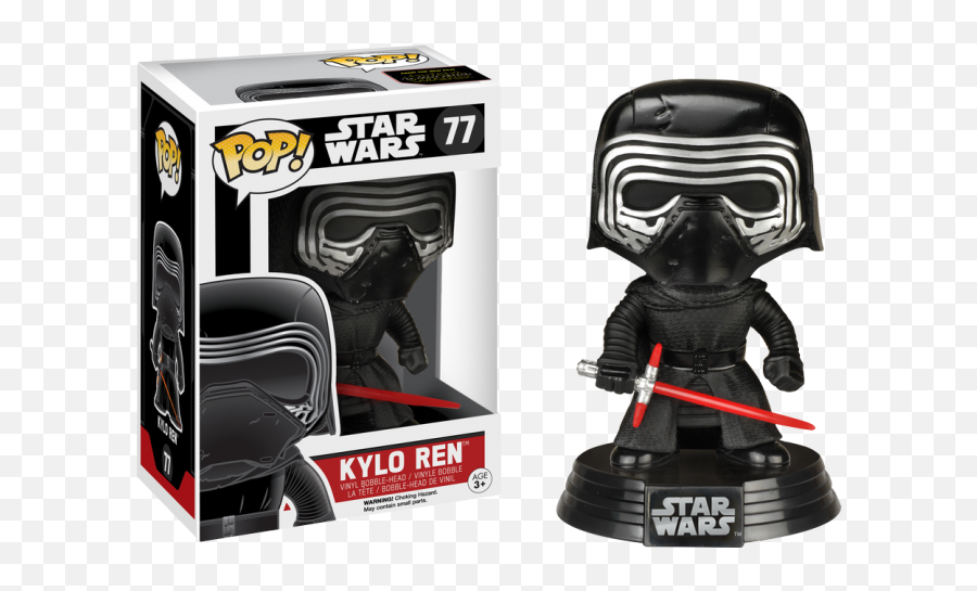 Star Wars - Kylo Ren No Hood Episode 7 The Force Awakens Pop Vinyl Figure Kylo Ren Funko Pop Png,Kylo Ren Png