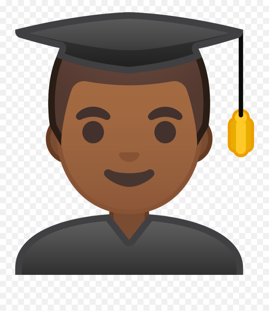 Man Student Medium Dark Skin Tone Icon Noto Emoji People - Tian Yian Cafe Restaurant Taman Miharja Png,Dark Icon