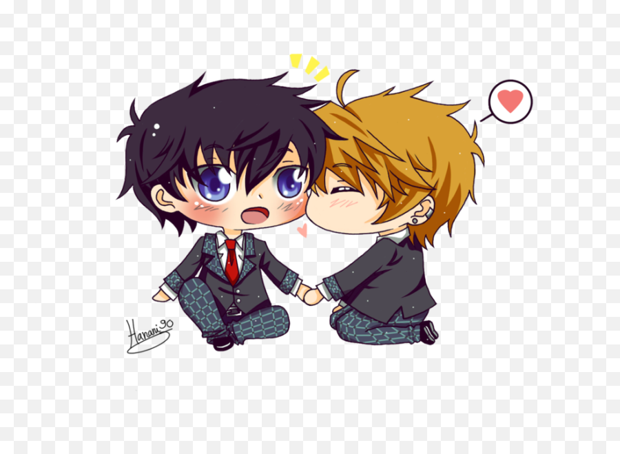 Yaoicommissionbyhanani90 - D3f3drf Anime Chibi Yaoi Png,Anime Chibi Png