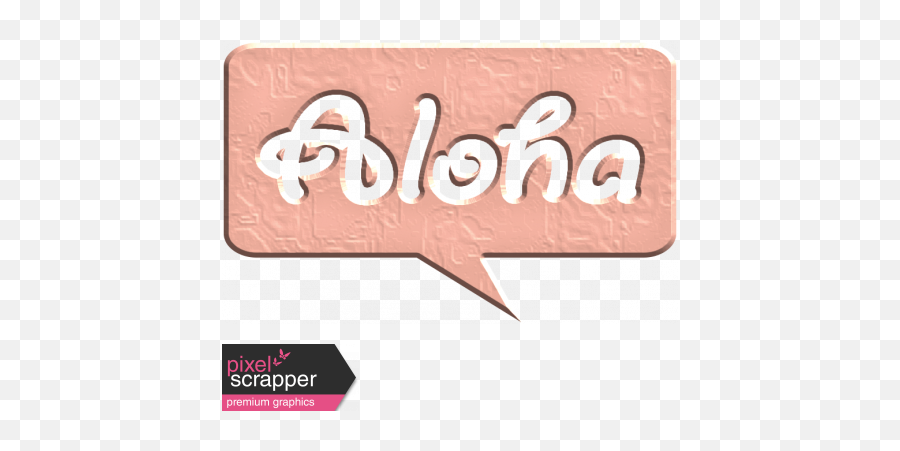 Hello Speech Bubble - Aloha Graphic By Janet Scott Pixel Aloha Speech Bubble Png,Speech Bubble Png