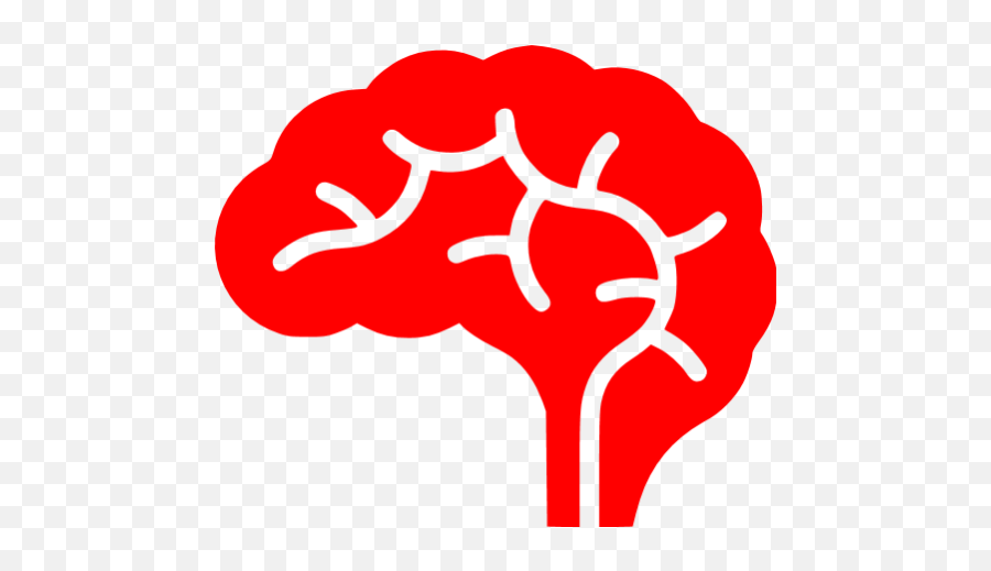 Red Brain Icon - Free Red Brain Icons Black Brain Png Transparent,Brain Clipart Transparent