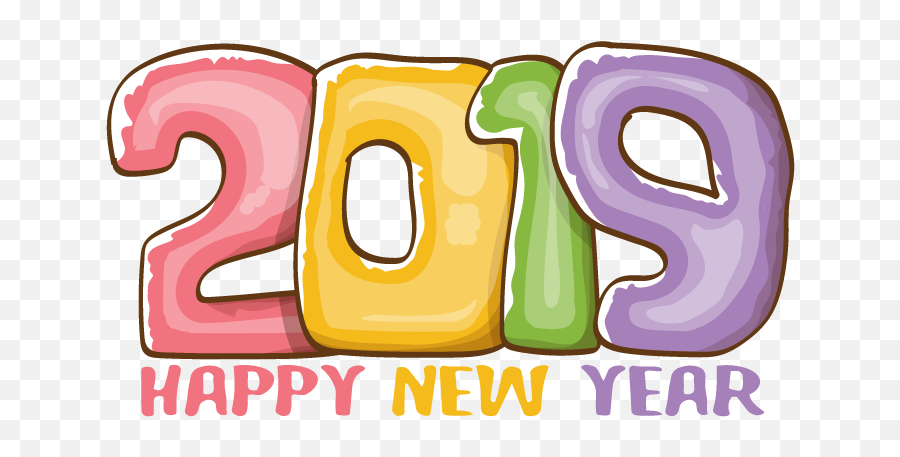 2019 Happy New Year Number Vector Free Graphic Download - Happy New Year 2019 Vector Free Download Png,Happy New Year 2019 Png