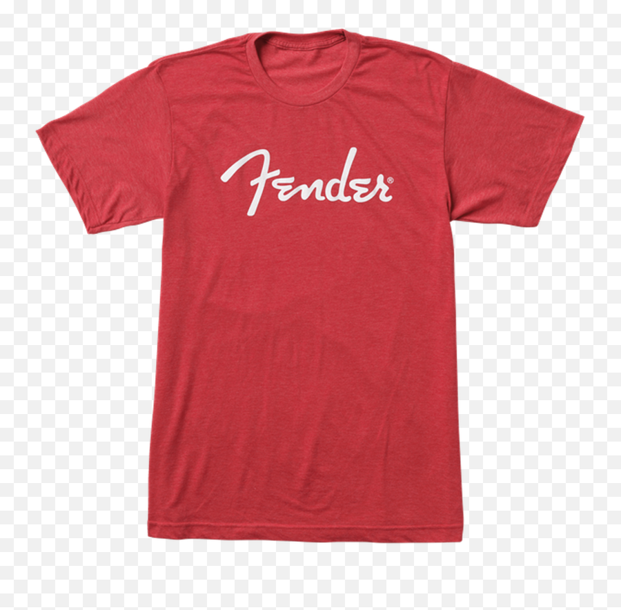Fender Spaghetti Logo T - Shirt Heather Red Active Shirt Png,Fender Logo Png