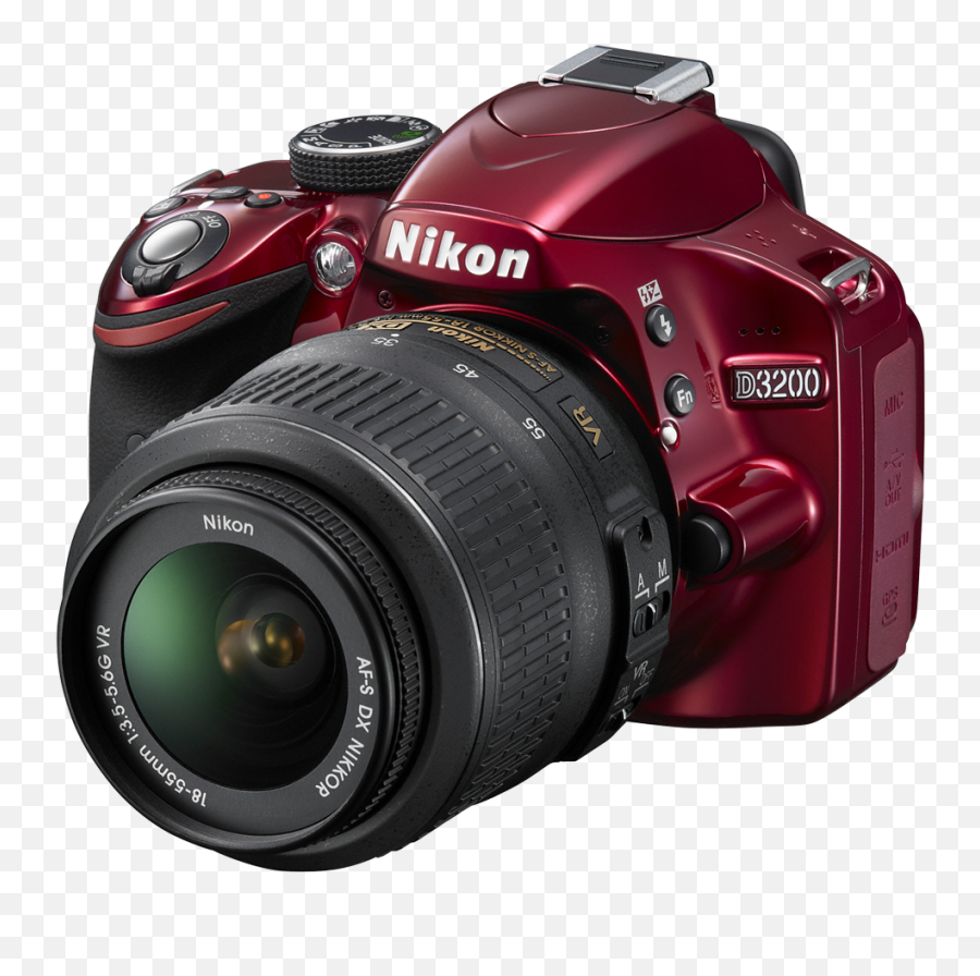 Nikon D3200 Digital Slr Camera Png Red