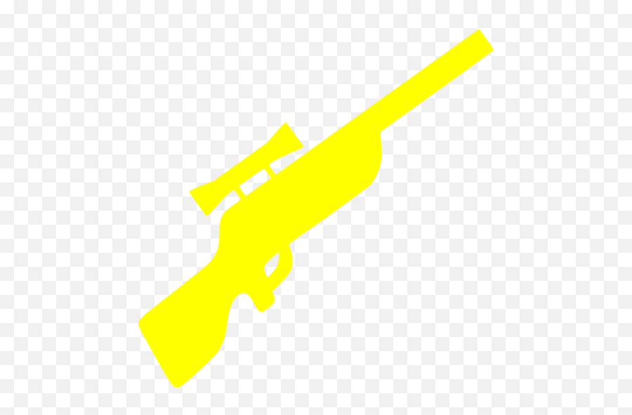 Yellow Sniper Rifle Icon - Free Yellow Sniper Rifle Icons Yellow Sniper Png,Sniper Rifle Png