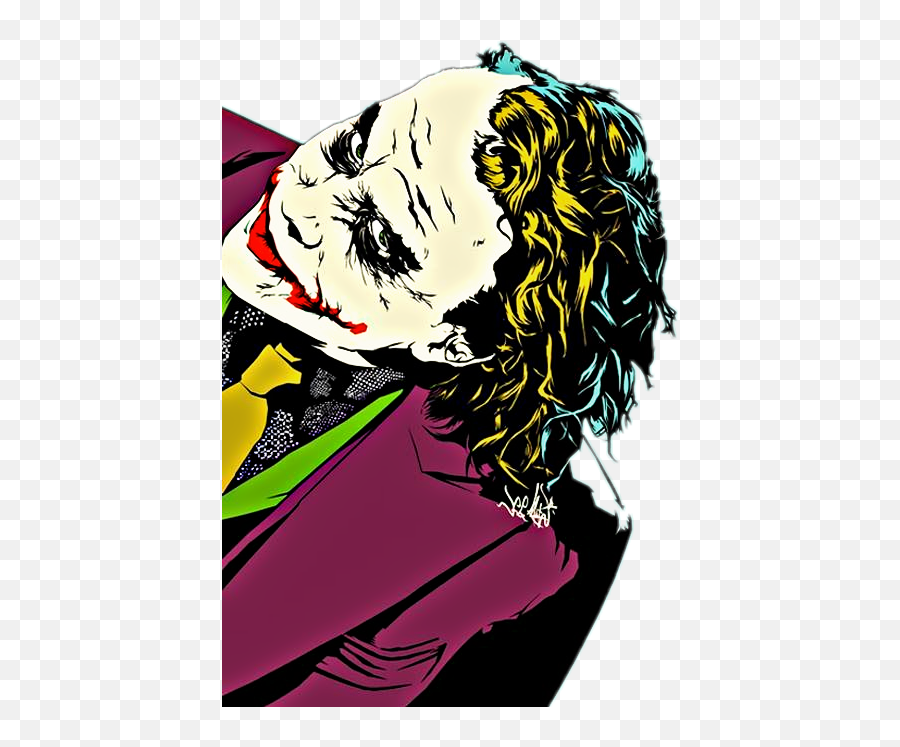 Download Hd Joker Heathledger Batman - Joker Pop Art Lock Screen Iphone Wallpaper Hd Original Png,Batman Joker Logo
