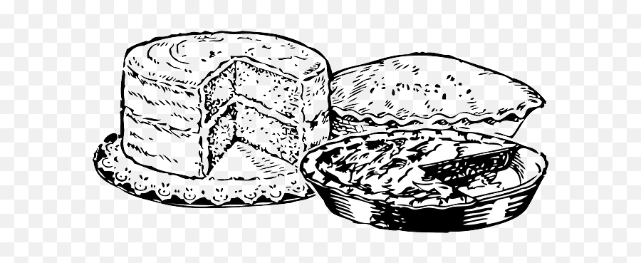Black Food Slice Cake Outline Drawing White - Public Png,Cake Slice Png