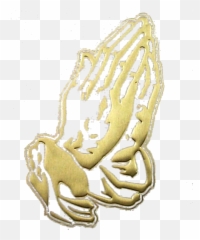 26 Cliparts Praying Hands And Cross Clipart Transparent - Gold Png