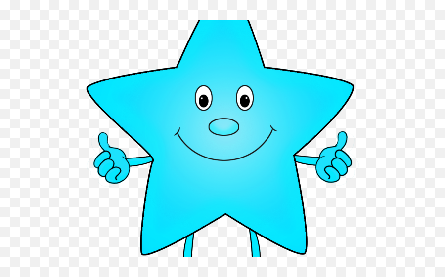 Light Blue Clipart Cartoon - Clipart Purple Star Png Cartoon Star Clip Arts,Cartoon Star Png