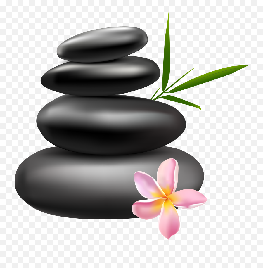 Download Free Png Spa Stones With Pink Flower Clipart - Spa Stones Png,Pink Flowers Png
