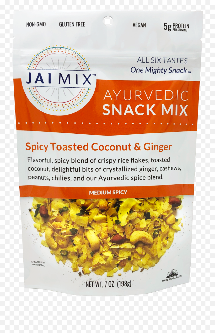 Spicy Toasted Coconut U0026 Ginger U2013 Jai Mix - Snack Png,Spicy Png