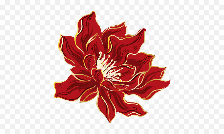 Pretty Chinese Red Flower - Transparent Png U0026 Svg Vector File Illustration,Chinese Pattern Png