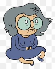 Free Old Lady Png Download Clip Art - Sad Old Lady Cartoon,Old Photo Png