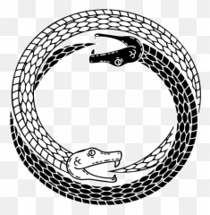 Double Ouroboros Accessories Notebook - Zentangle In Circle png