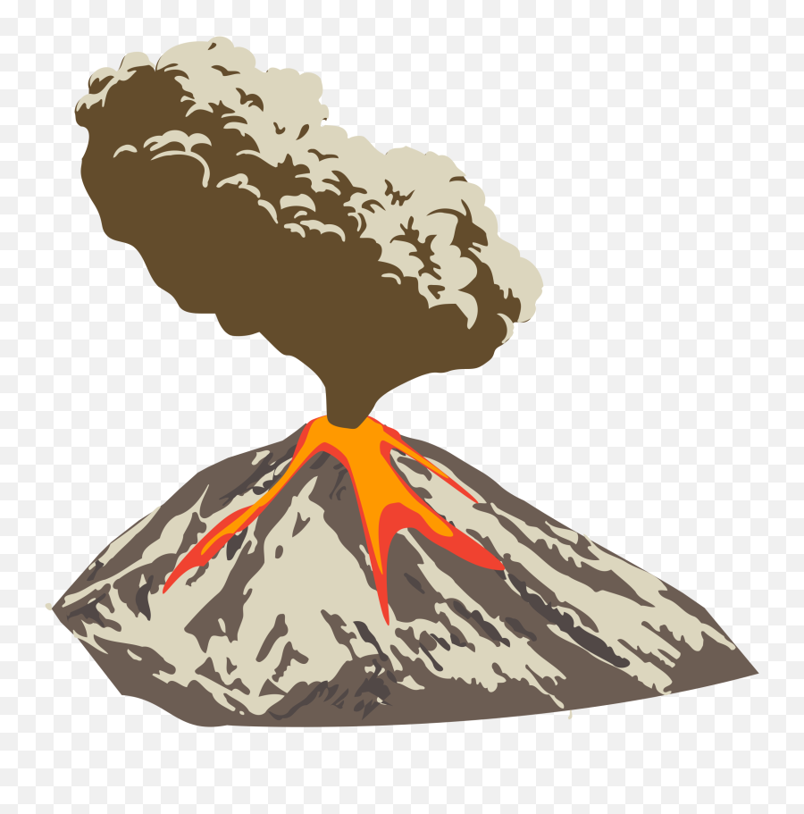 Download Free Png Erupting Volcano With - Volcanic Eruption Clipart Png,Flow Png