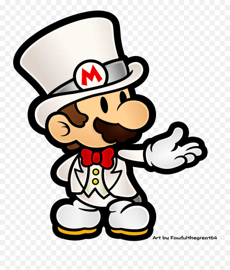 Papermario - Wedding Mario Drawing Png,Paper Mario Transparent