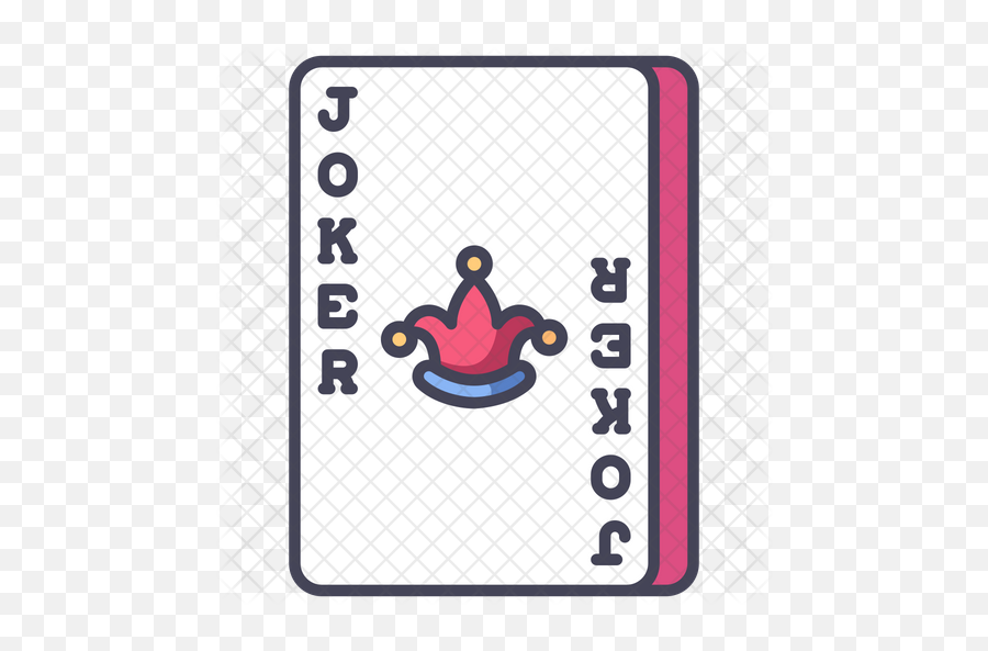 Joker Card Icon Of Colored Outline - Joker Png,Joker Card Png