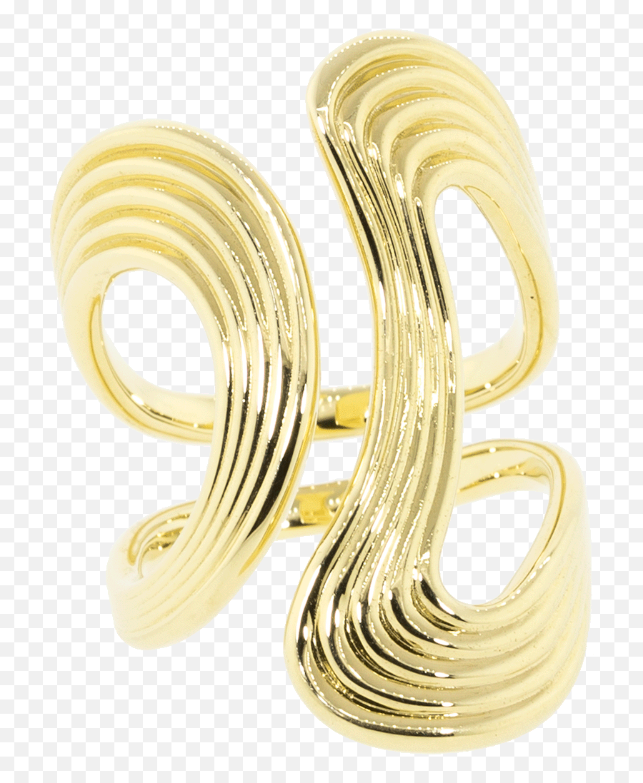 Stream Lines Open Gold Ring - Solid Png,Gold Lines Png