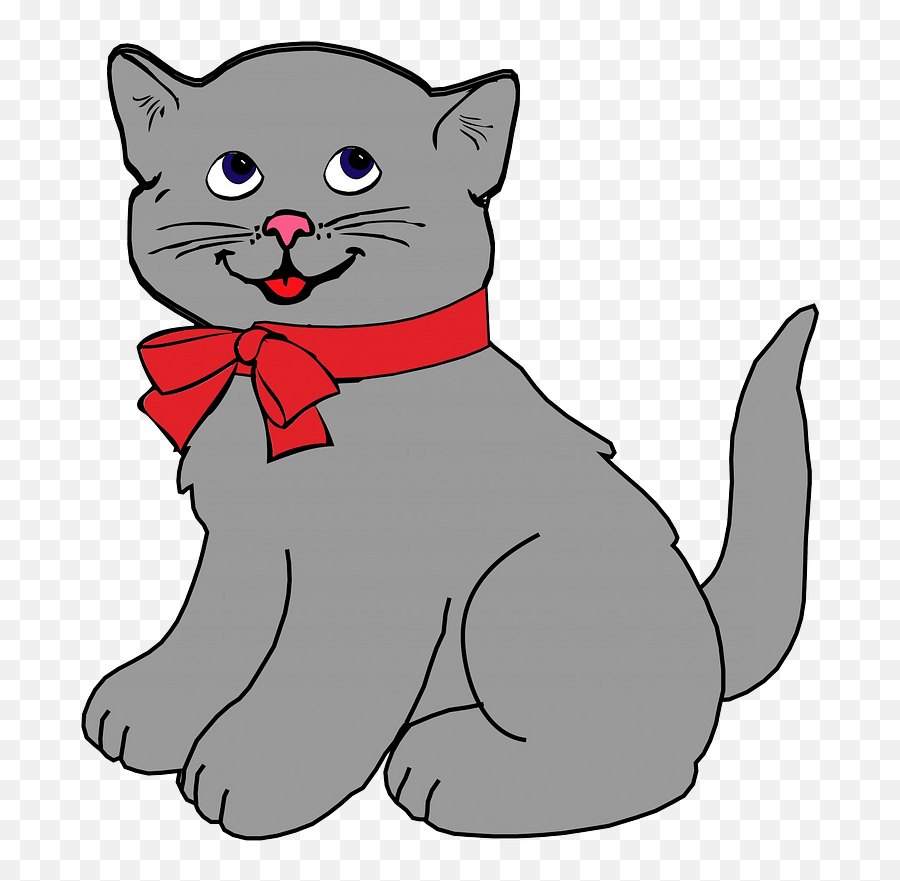 Kitten With Red Bow Clipart - Bad Vs Good Design Png,Kitten Transparent