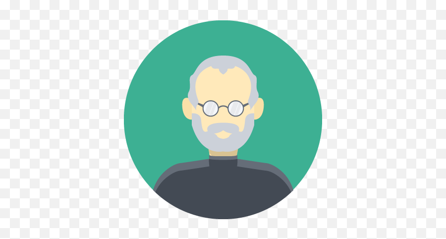 Steve Jobs - Old Man Flat Icon Png,Steve Jobs Png
