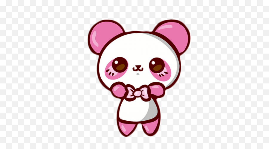 Panda Pink And Kawaii Image - Kawaii Cute Pink Panda Png,Kawaii Heart Png