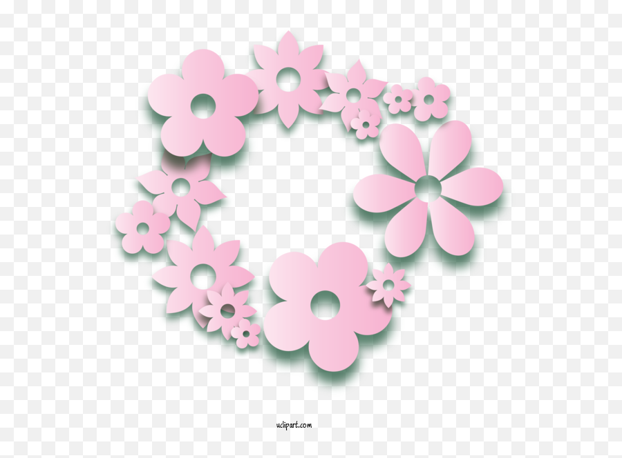 Nature Floral Design Circle Pattern For Spring - Spring Girly Png,Flower Pattern Transparent