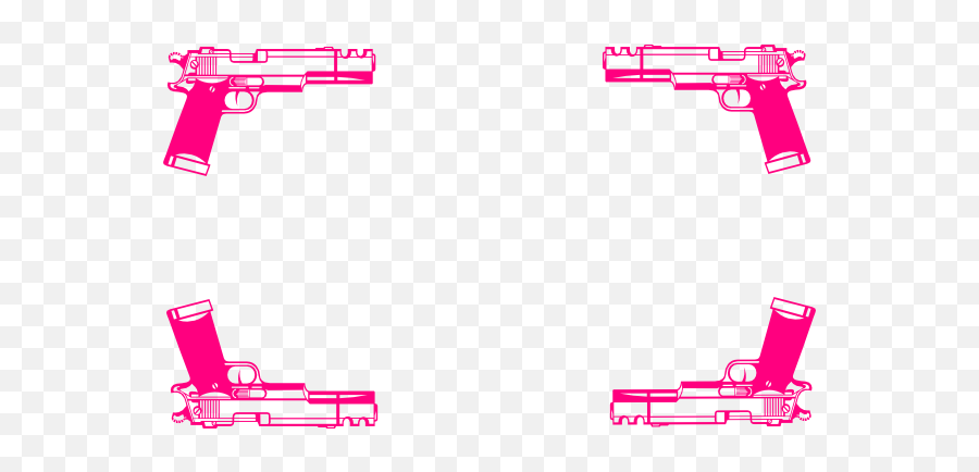 Holly Pink Gun Border Clip Art Transparent PNG