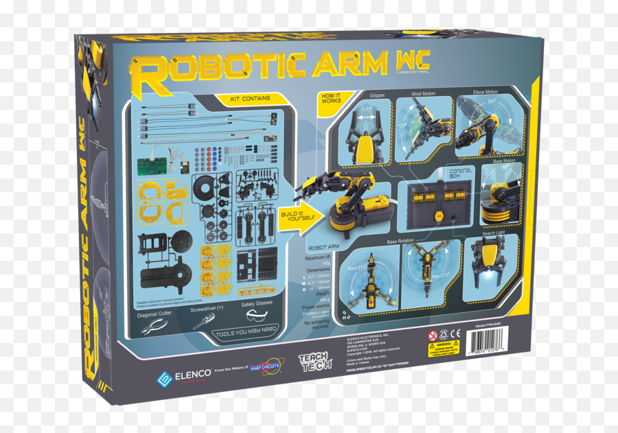 Elenco - Robotic Arm Wire Controlled Robotic Arm Edge Kit Png,Robotic Arm Png