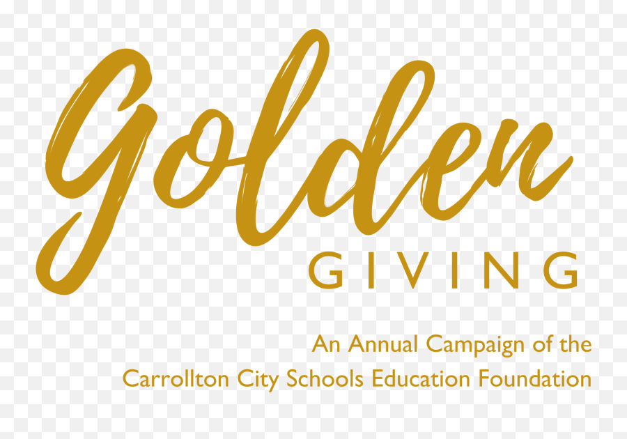 Golden Giving Campaign - Carrollton City Schools Horizontal Png,Purpose Tour Logo