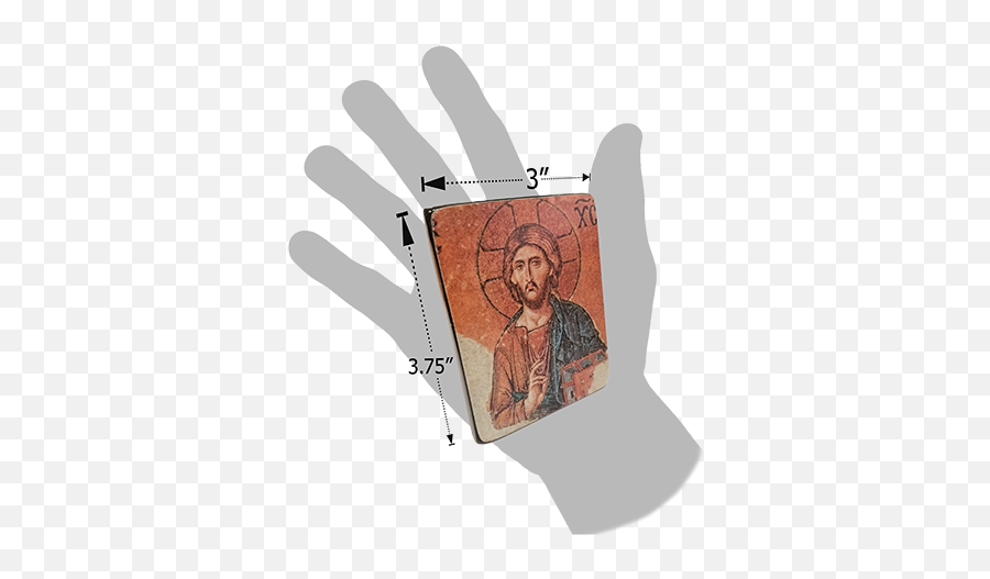 Holy Land Icon Christ Pantocrator Hand Carved Serpentine Stone - Hagia Sophia Png,Christ Icon